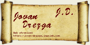 Jovan Drezga vizit kartica